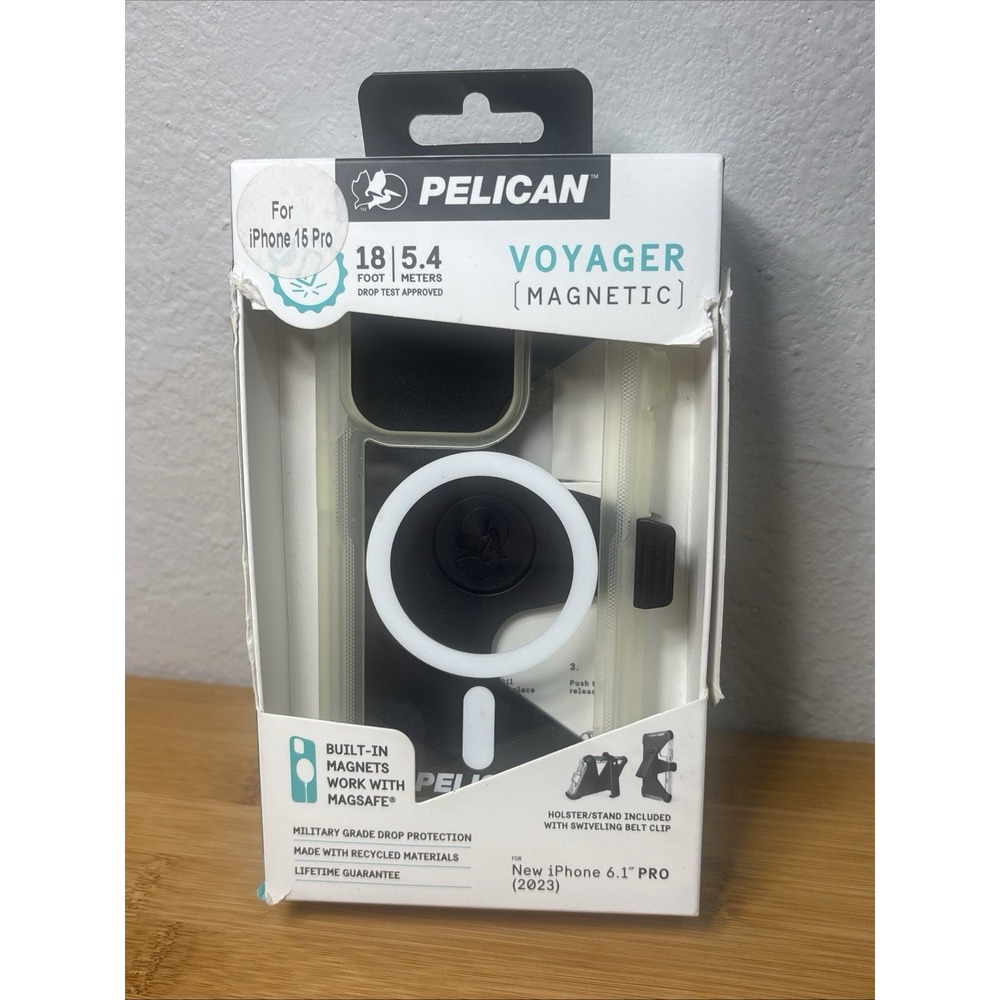 Pelican Voyager Magnetic Series Apple iPhone 15 Pro Clear MagSafe/Holster